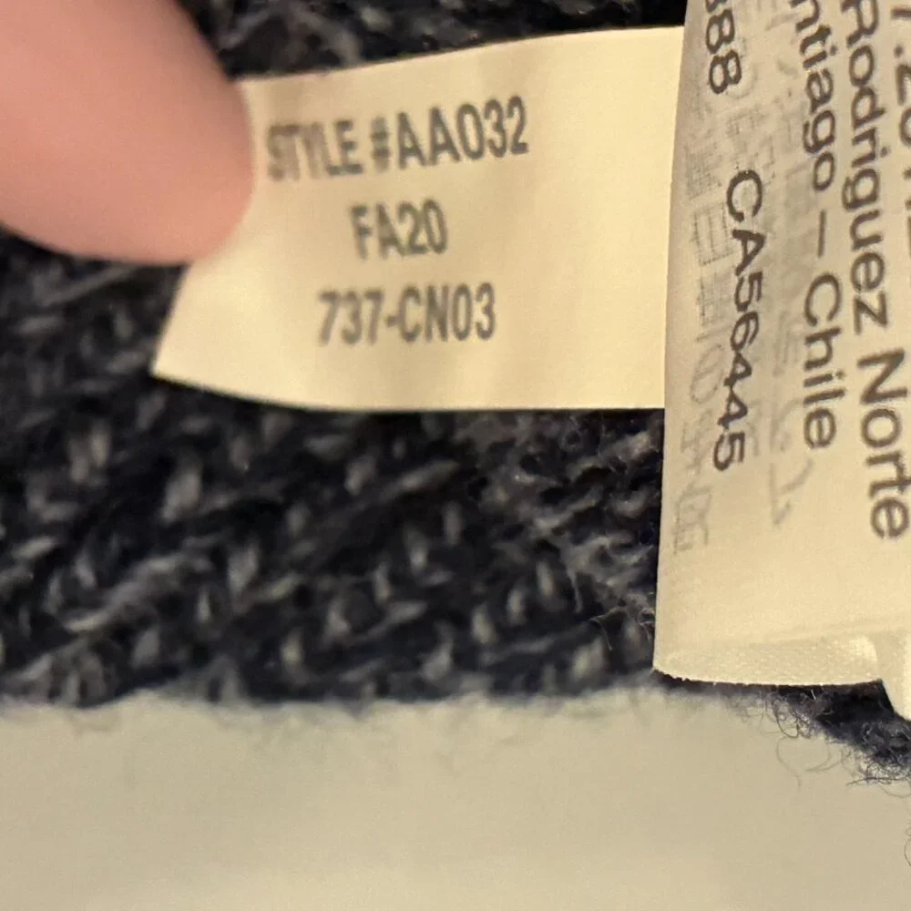 J.Crew Lambswool Blend Fisherman Sweater Mens L Blue Shawl Collar Academia‎